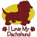 Love Dachshund Embroidered Hoody