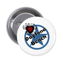 Love Daytona Beach Pinback Buttons