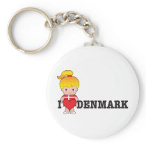 Love Denmark Keychain