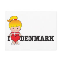 Love Denmark Post Cards