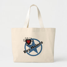 Love Des Moines Tote Bags