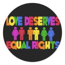 Love Deserves Equal Rights Stickers