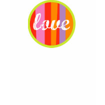 Love design on brown t-shirt