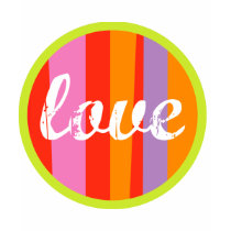 Love design on girls ringer t-shirt