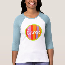 Love design on raglan t-shirt