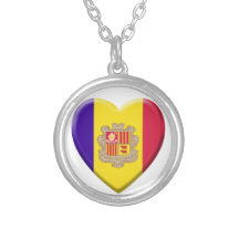 Love drapeau Andorre Pendentifs Personnalisés