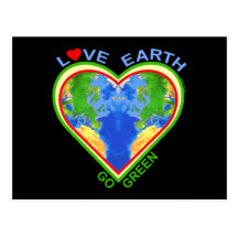 LOVE EARTH - GO GREEN POST CARD