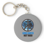 love earth not war key chain