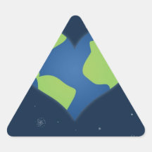 Love Earth Triangle Sticker