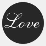 Love Envelope Seal In Black And White Stickers