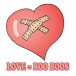 love equals boo boos photo sculpture