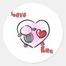 Love Ewe Valentine Sticker