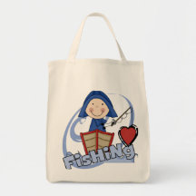 Love Fishing - Boy Tshirts and Gifts Canvas Bags