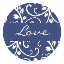 Love Floral Vine Envelope Sticker Seal