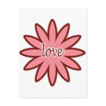 Love Flower design Valentines Day Post Card