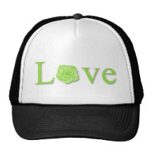 Love Flower Green Hats