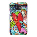 LOVE! Flying Heart in an Exploding Sky! Samsung Galaxy Case