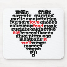 Love Food, Love Type Mousemats