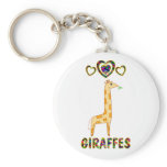 Love for Giraffes Keychains