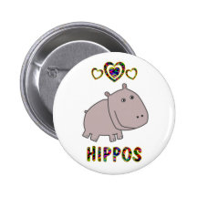 Love for Hippos Pins