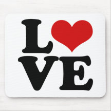 Love For Lovers and Valentines Day Design Mousepads