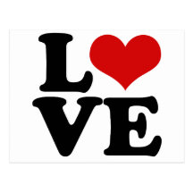 Love For Lovers and Valentines Day Design Postcard