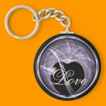 Love Fractal Art Key Chain keychains