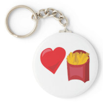 Love Fries!  Customizable: Keychain