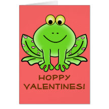 Love Frog Funny Greeting: Hoppy Valentine's Day Greeting Card