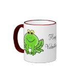 Love Frog Funny Greeting: Hoppy Valentine's Day Coffee Mugs