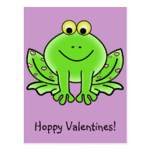 Love Frog Funny Greeting: Hoppy Valentine's Day Postcard
