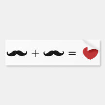 love, gay men bumper sticker