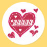 Love GEEKS Round Stickers