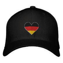 Love Germany "Heart Flag" Embroidered Cap Embroidered Baseball Cap