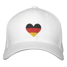 Love Germany "Heart Flag" Embroidered Cap Embroidered Baseball Cap