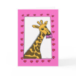 Love Giraffe Valentine cards