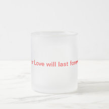 Love glass mug