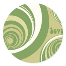Love Goes Round, Mod Pop Art, party stickers