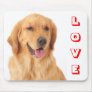 Love Golden Retriever Puppy Dog Portrait  Mousepad