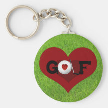 Love Golf Keychains