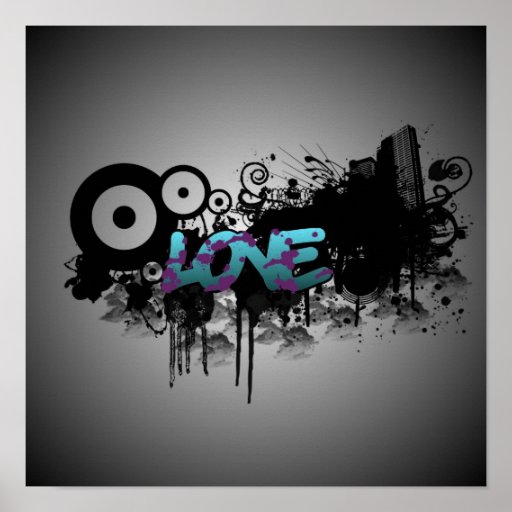 LOVE Graffiti Poster