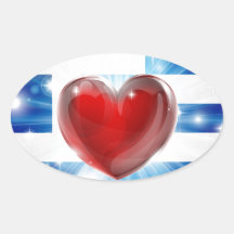 Love Greece flag heart background Stickers