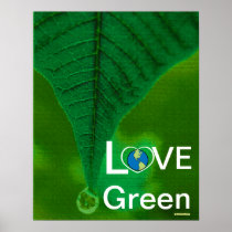 Love Green - Spring Tear Drop Poster-Customize