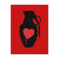 Love Grenade - Love is a Battlefield Post Cards