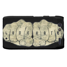 Love & Hate tattoo Droid RAZR Cases