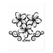 Love Hawaii Plumeria Post Cards