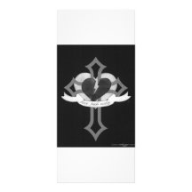 Love Heals Surely - Black & White Rack Card Design