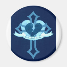 Love Heals Surely - Blue Effect Refrigerator Magnets