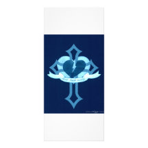 Love Heals Surely - Blue Effect Personalized Rack Card