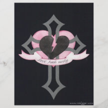 Love Heals Surely, original pink and black colours Personalized Flyer
